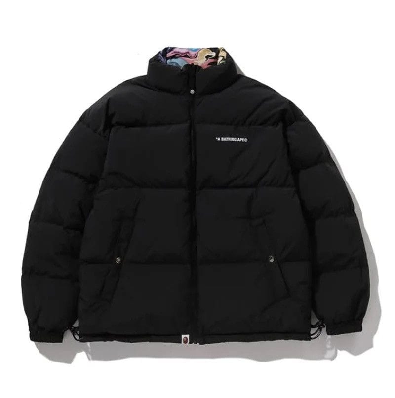 A Bathing Ape Art Camo Reversible Down Jacket