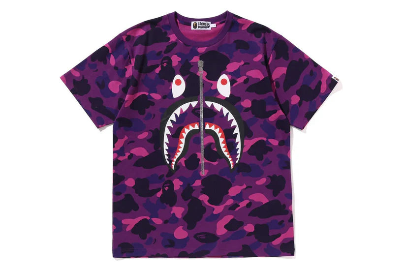 A Bathing Ape ABC Camo Shark Tee Green