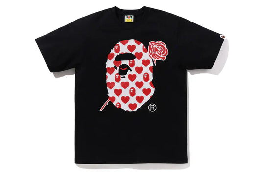 A Bathing Ape Valentine Ape Head Tee Black