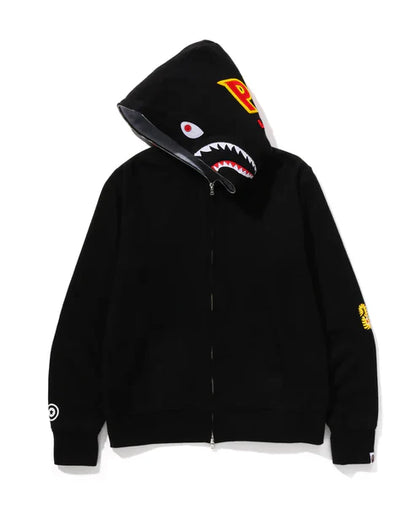 BAPE ABC Camo Shark Full Zip Hoodie Black
