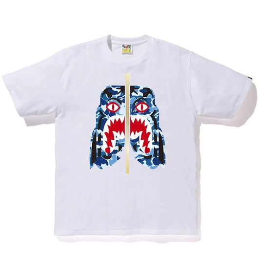 A Bathing Ape ABC Camo Tiger Tee Blue