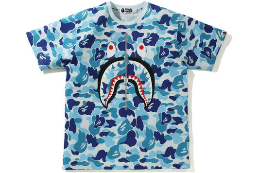 A Bathing Ape ABC Camo Shark Tee Blue