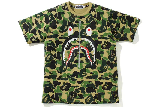 A Bathing Ape ABC Camo Shark Tee Green