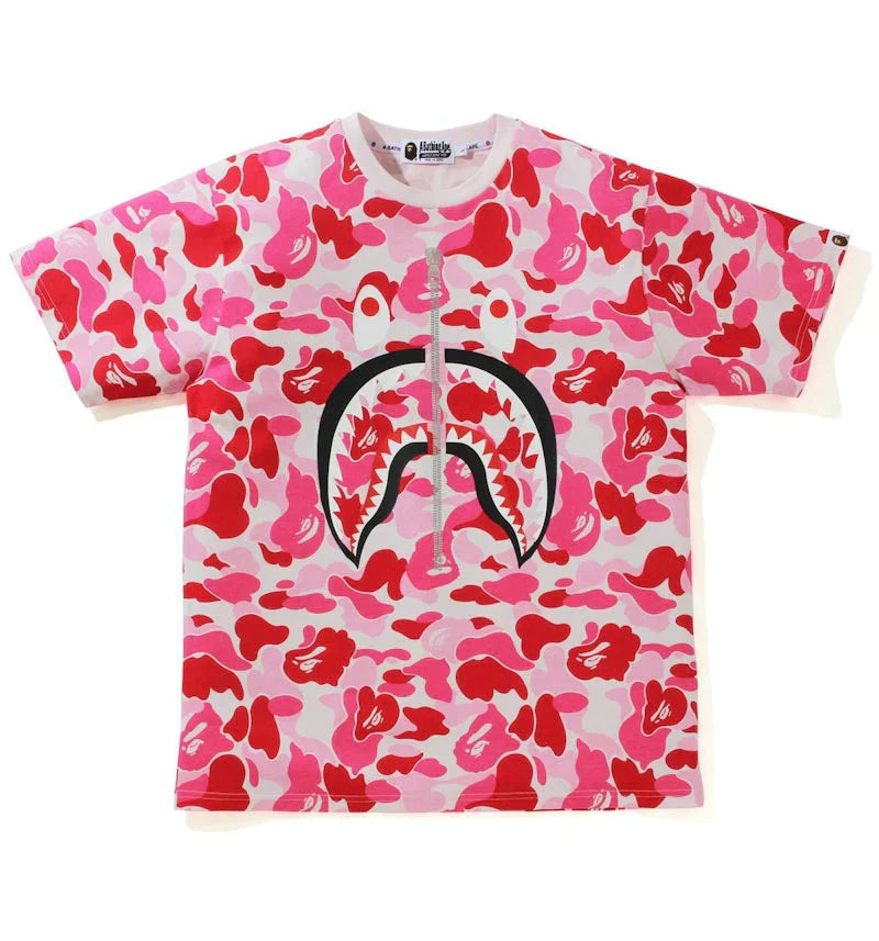 A Bathing Ape ABC Camo Shark Tee Pink