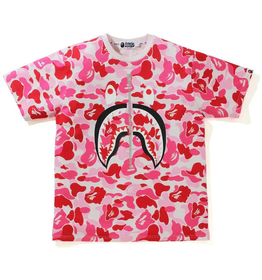 A Bathing Ape ABC Camo Shark Tee Pink