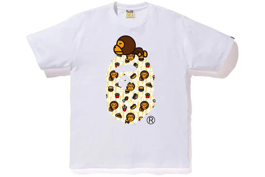 Bape Milo Junk Food Milo On Big Ape Tee White