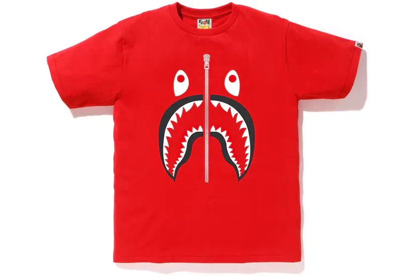 BAPE A Bathing Ape Shark Tee Red