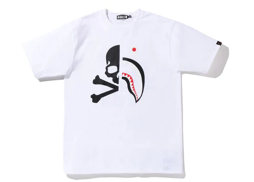 BAPE x Mastermind Japan Half Shark Tee White