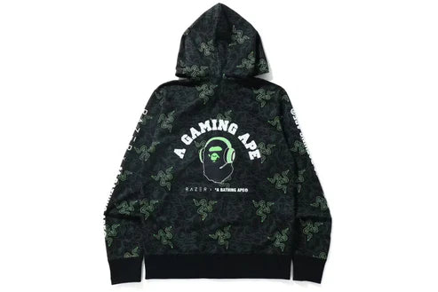 BAPE x Razer Neon Camo Shark Full Zip Hoodie