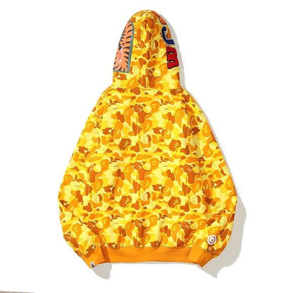 A Bathing Ape x PUBG Shark Full Zip Hoodie Orange