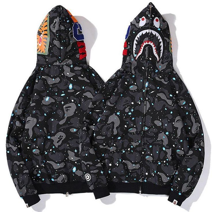 BAPE Space Camo Shark Full Zip Hoodie