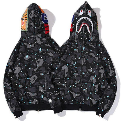 BAPE Space Camo Shark Full Zip Hoodie