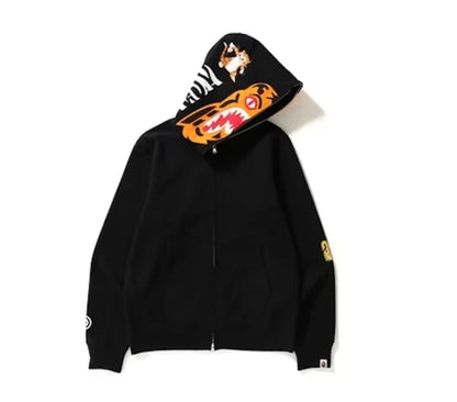 BAPE Tiger Full Zip Hoodie Black
