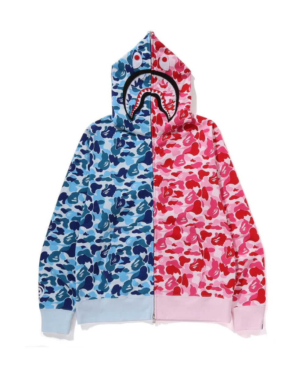 BAPE ABC Camo Separate Shark Hoodie Blue/Pink
