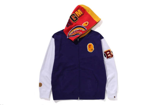 BAPE Shark Full Zip Hoodie US Navy