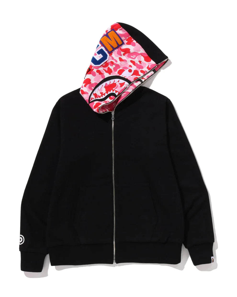 Bape ABC Camo reversible Shark Full Zip Hoodie Pink