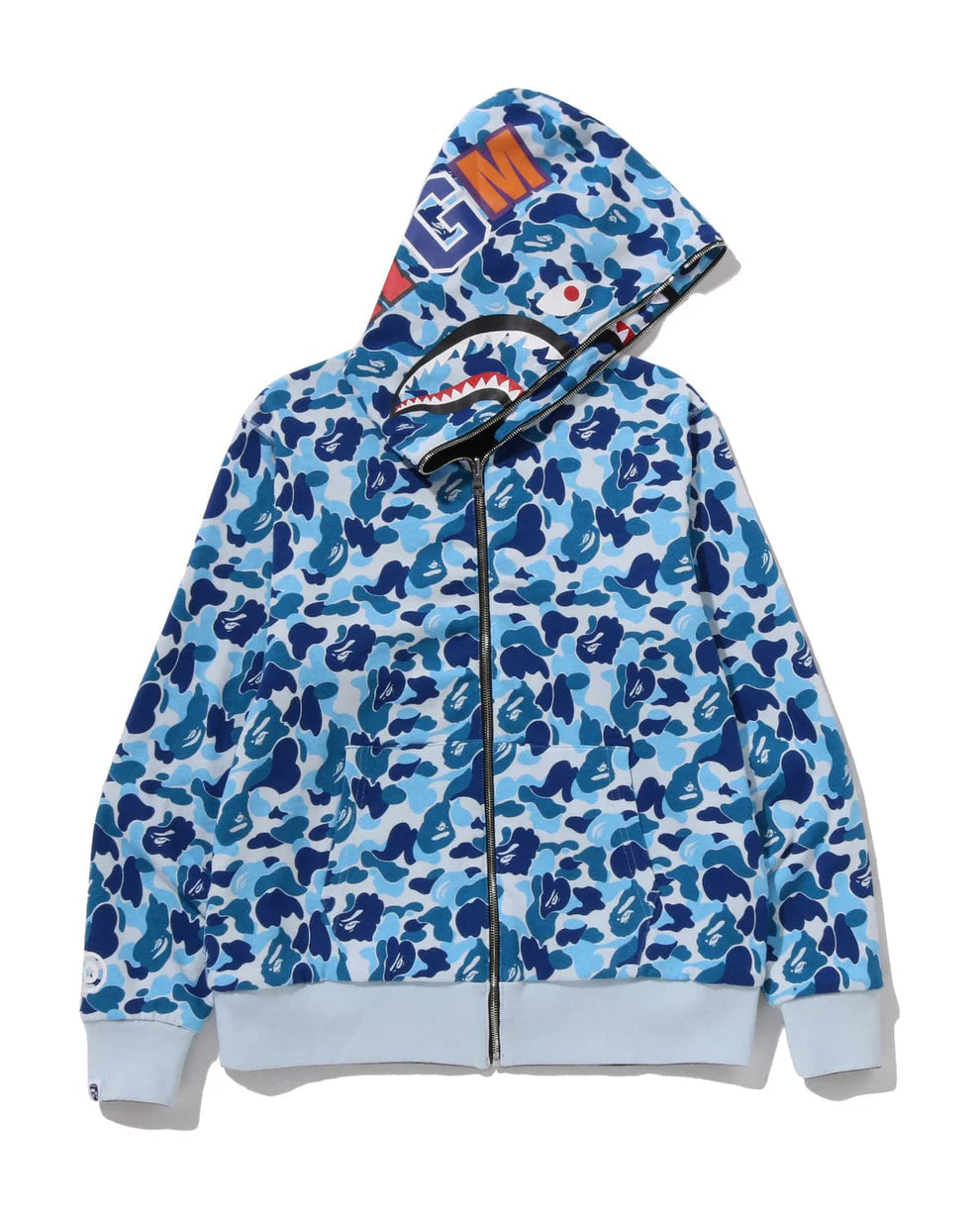 Bape ABC Camo reversible Shark Full Zip Hoodie Pink