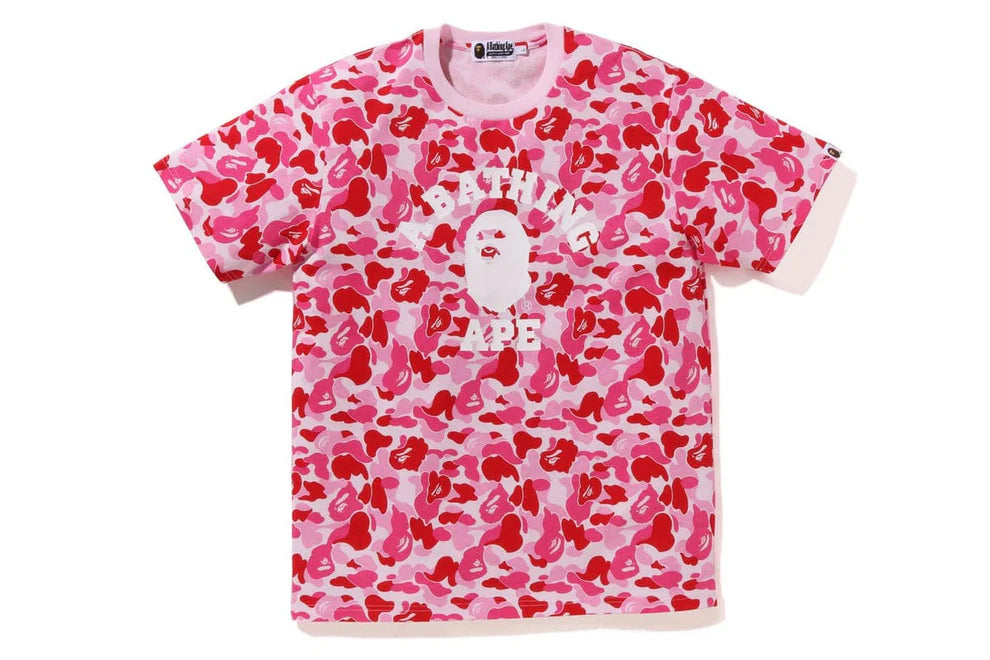 A Bathing Ape ABC Camo College Tee Pink