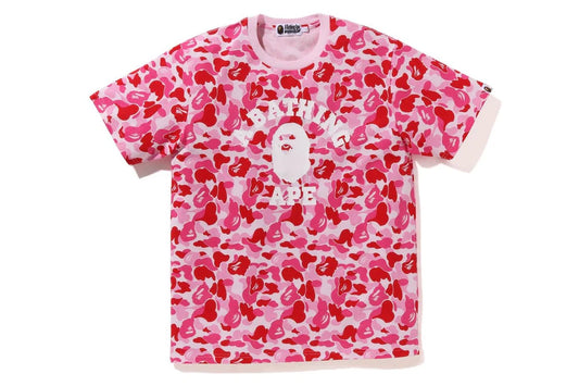 A Bathing Ape ABC Camo College Tee Pink