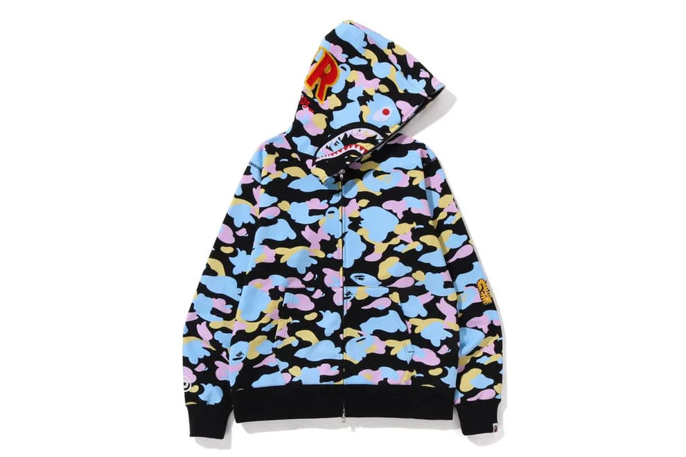 BAPE New Multi Camo 2nd Shark Full Zip Hoodie