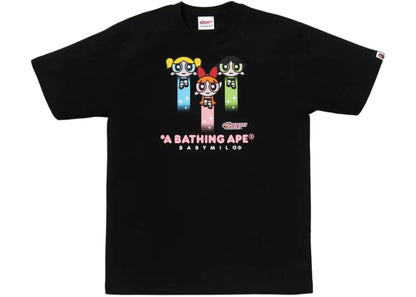 Powerpuff Girls x A Bathing Ape Baby Milo Tee Black