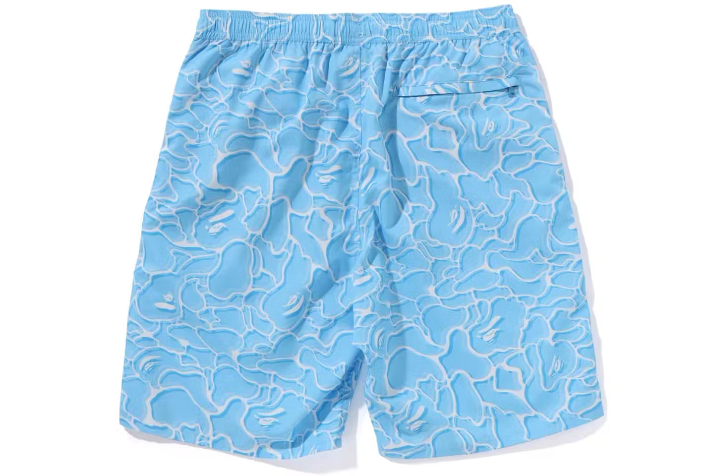 A Bathing Ape ABC Sea Surface Camo Beach Shorts Blue
