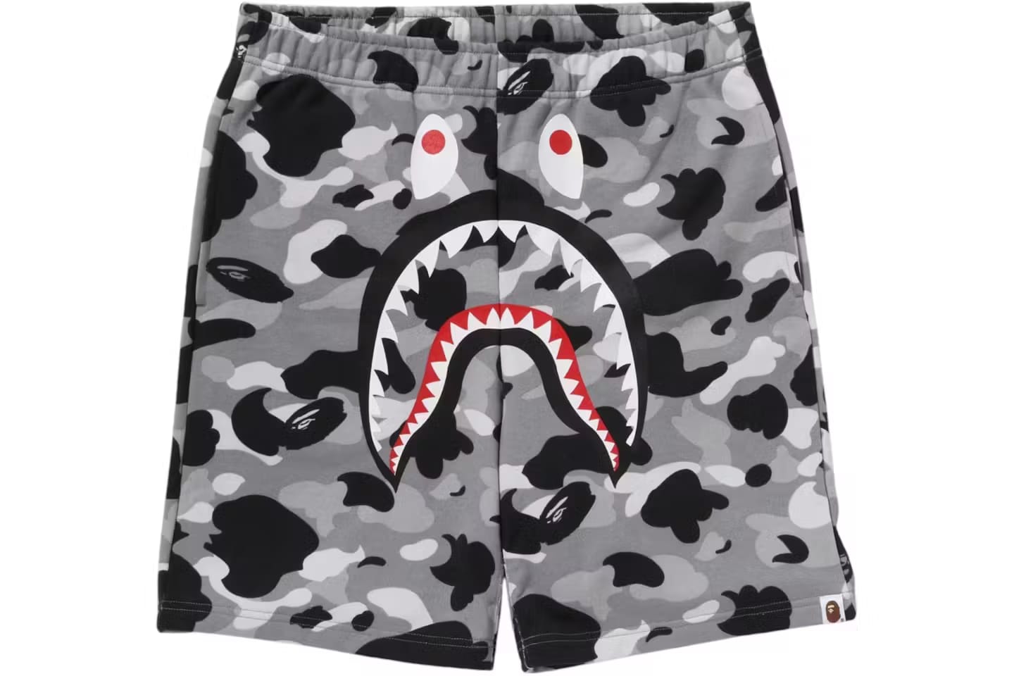 Bape ABC Shark Sweat Shorts Grey