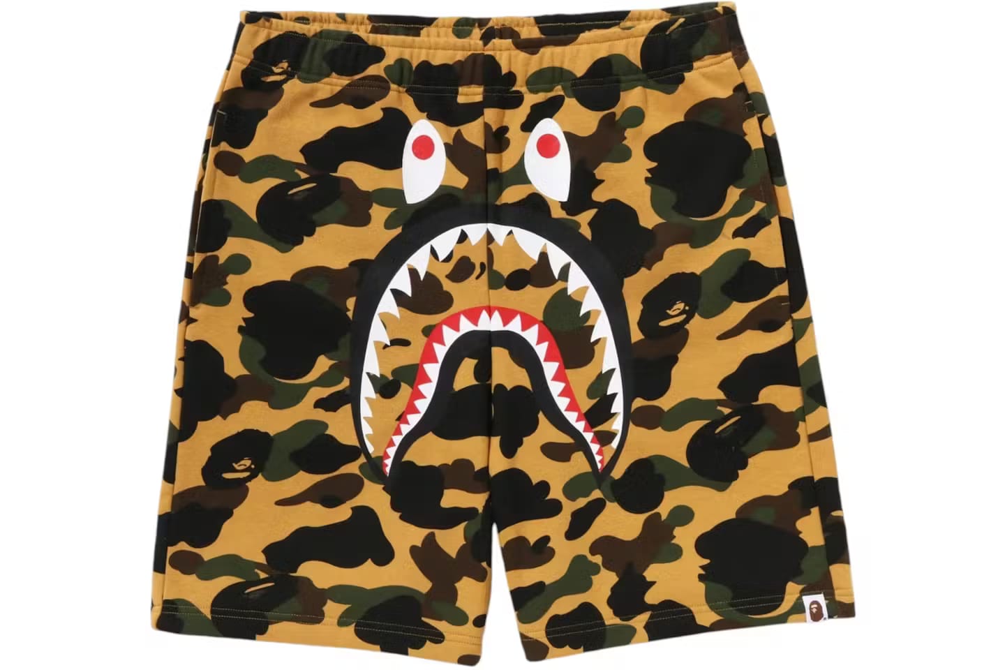 Bape ABC Shark Sweat Shorts Yellow
