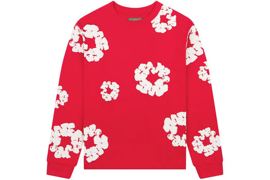 Denim Tears Long Sleeve Cotton Wreath T-Shirt Red