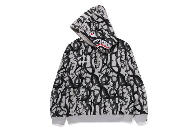 BAPE x Neighborhood Trail Camo Two Face Half Zip Hoodie