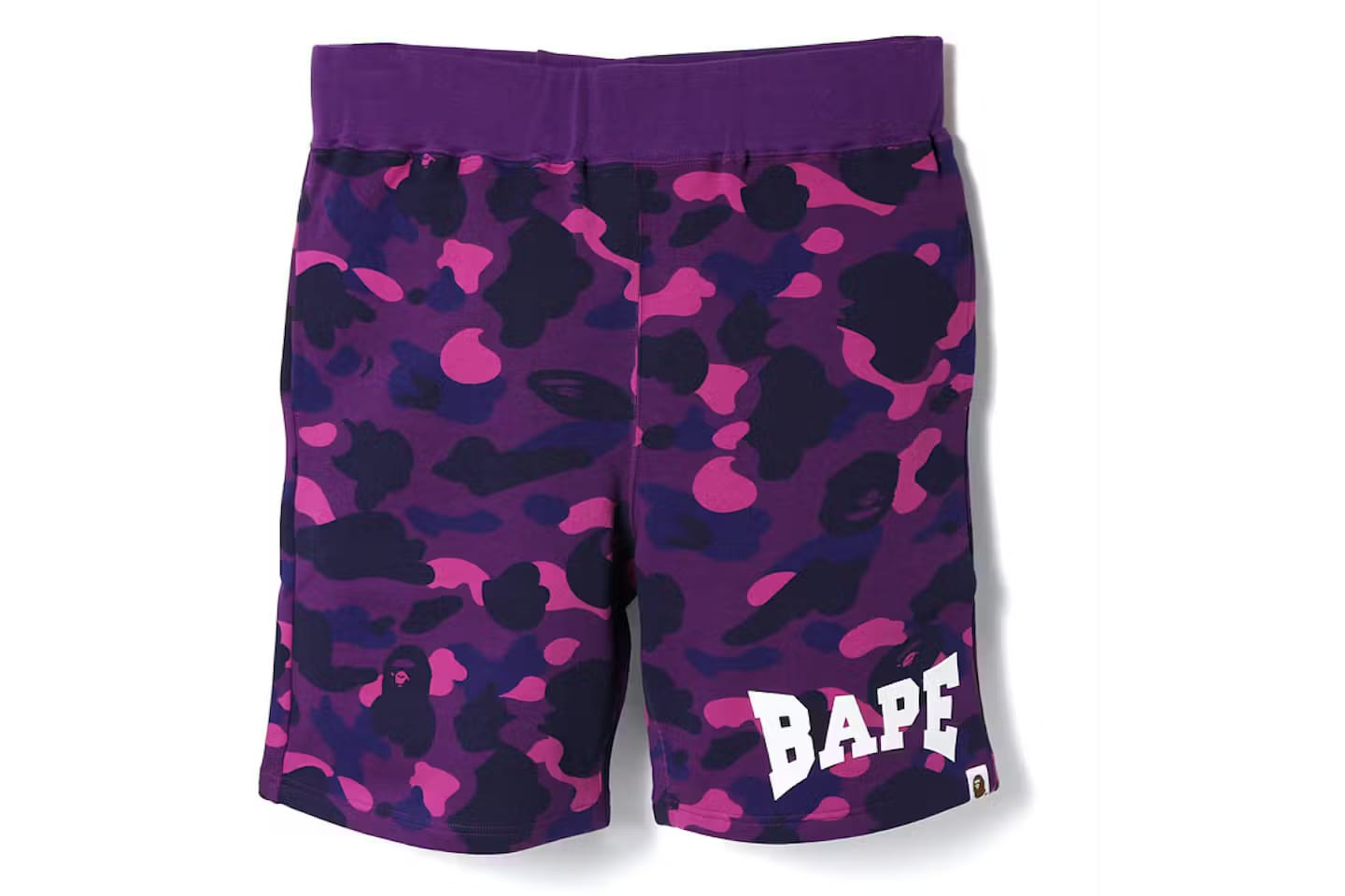 BAPE Color Camo Sweat Shorts Purple