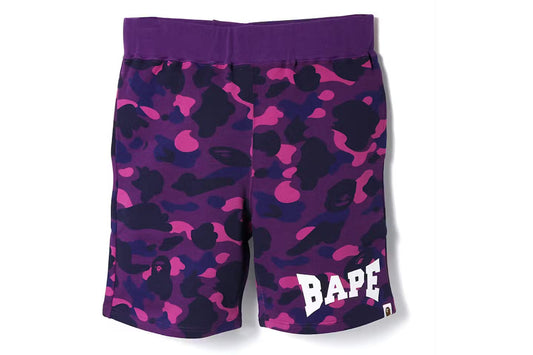 BAPE Color Camo Sweat Shorts Purple