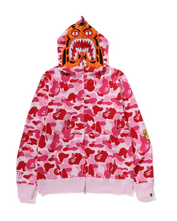 BAPE ABC Camo Tiger Full Zip Hoodie Pink