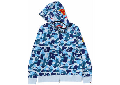 BAPE ABC Camo Shark Full Zip Hoodie Blue