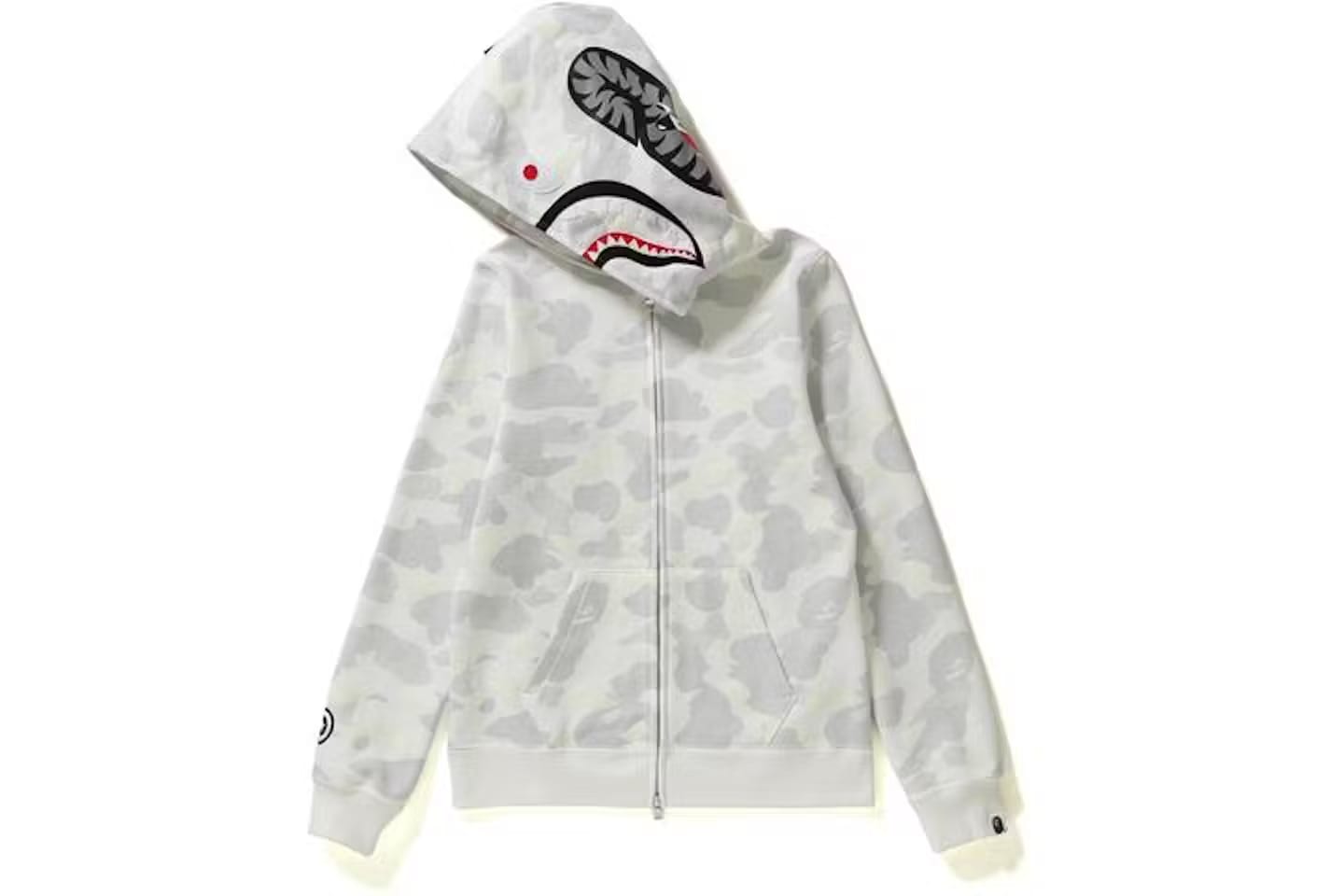 Bape City Camo Shark Full Zip Hoodie White