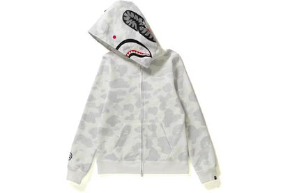 Bape City Camo Shark Full Zip Hoodie White