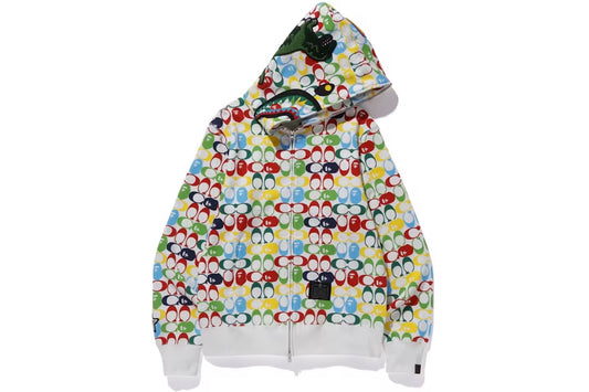 Bape x Coach Shark Full Zip Hoodie Multi