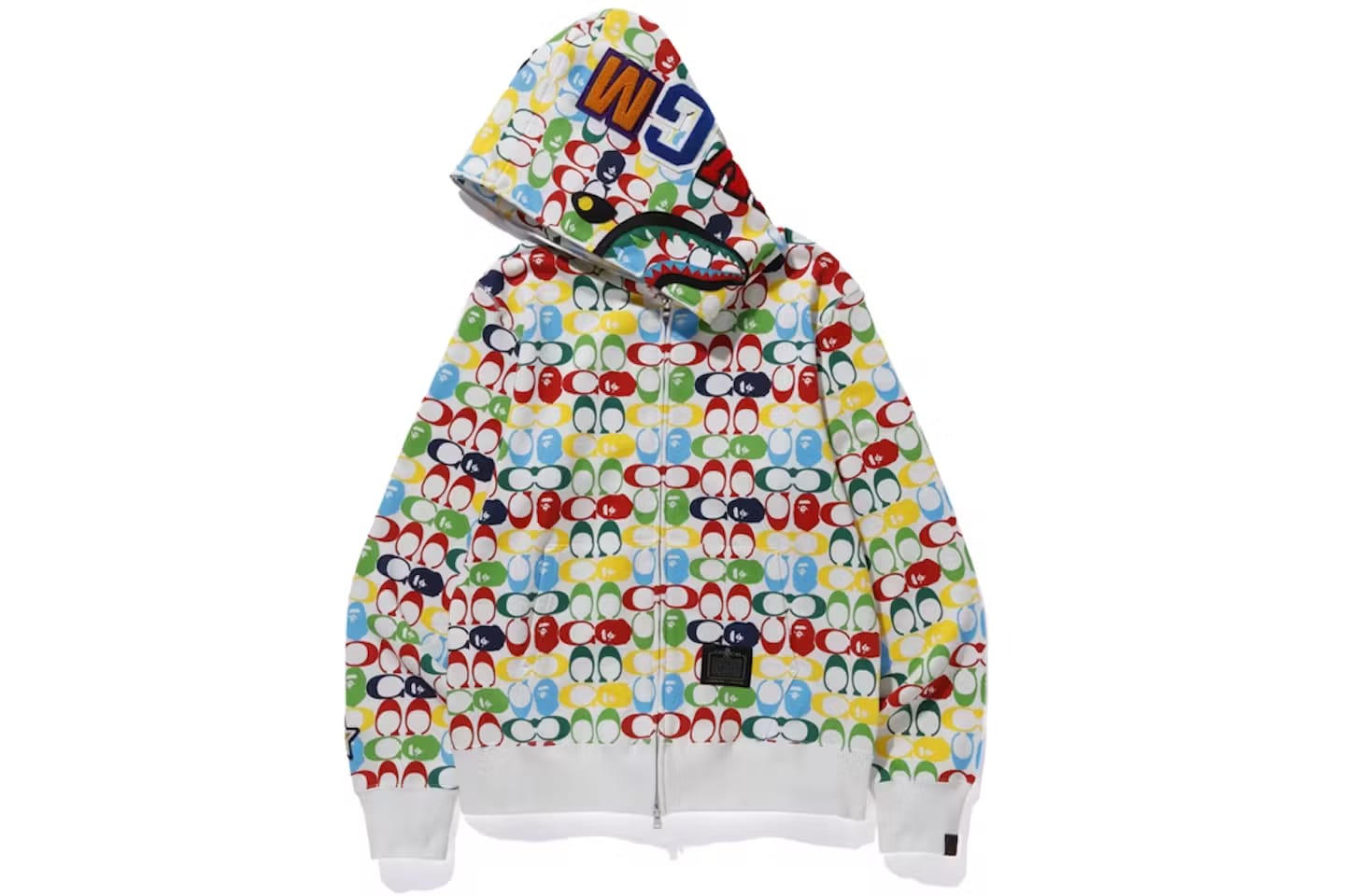 Bape x Coach Shark Full Zip Hoodie Multi