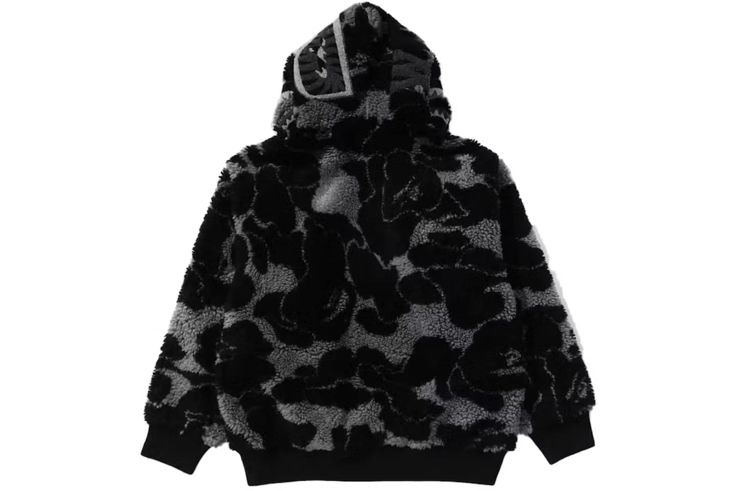 Bape ABC Camo Boa Shark Relaxed Fit Full Zip Hoodie Black