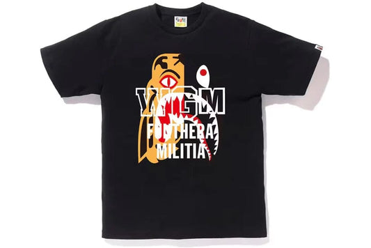 Bape Tiger Shark Tee Black