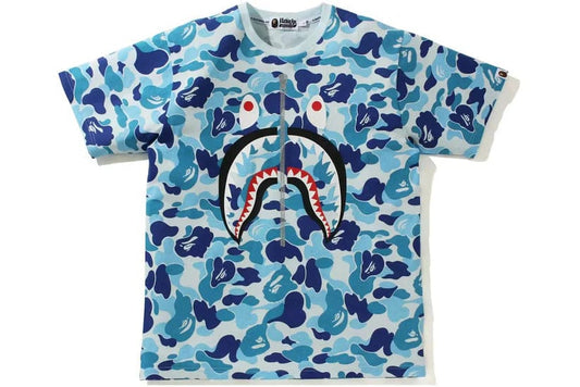 A Bathing Ape Color Camo Shark Tee Blue