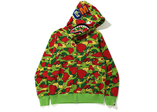 Bape Sta Camo Shark Full Zip Hoodie Muti