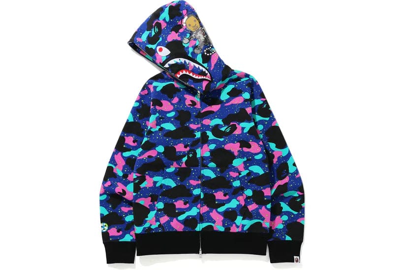 Bape x Kid Cudi Shark Full Zip Hoodie Multi