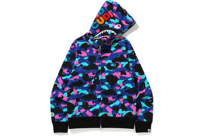 Bape x Kid Cudi Shark Full Zip Hoodie Multi