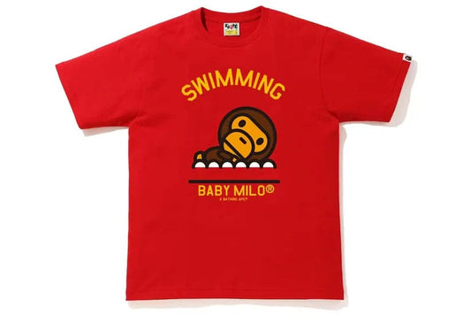 Bape Milo Swimming Sports Tee Red