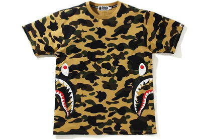 Bape 1st Camo Side Shark Tee Yellow