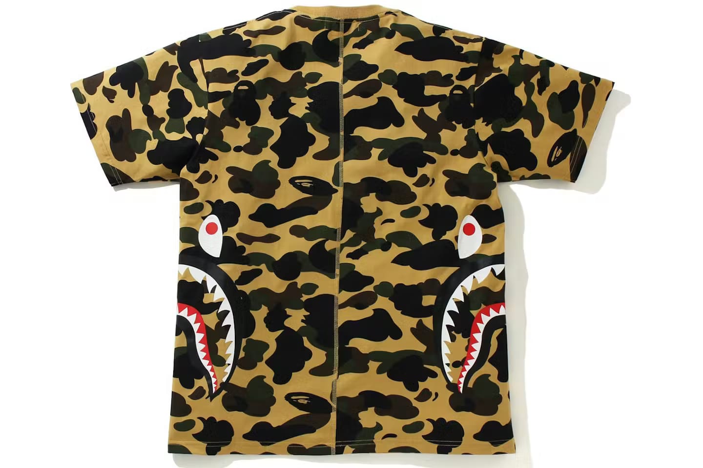 Bape 1st Camo Side Shark Tee Yellow