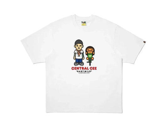 Bape x Spotify x Central Cee baby Milo Tee White