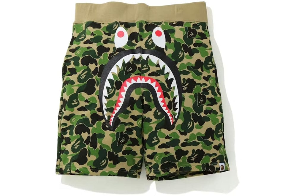 Bape ABC Camo Shark Sweatshorts Green