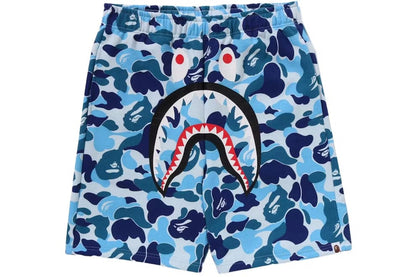 BAPE ABC Camo Shark Sweat Shorts Blue